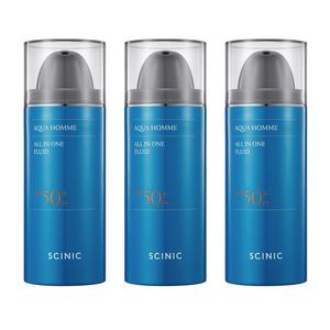 싸이닉 아쿠아 옴므 플루이드 선크림 올인원 남자로션 100ml / 스킨+로션+에센스+선크림 3개