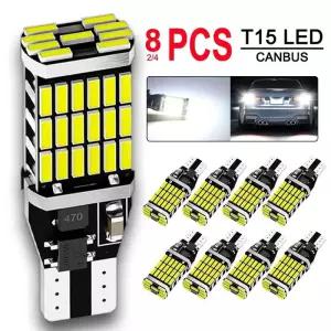 번데기전구 248 개 CANBUS 921 T15 W16W LED 전구 12V 24V 4014-45SMD 6500K 화이트 슈퍼 차량용 꼬리 역방