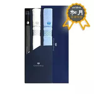 송월 N3K1B8W1 우산+타올 3매 세트 2 (CM2단도트+CM맥스)