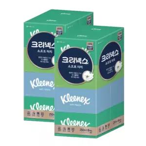 크리넥스 소프트터치 티슈 250매 x 8x 2팩