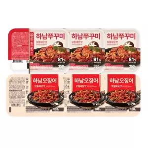 하남쭈꾸미 보통매운맛, 350g, 3개 + 하남오징어 보통매운맛, 300g, 3개