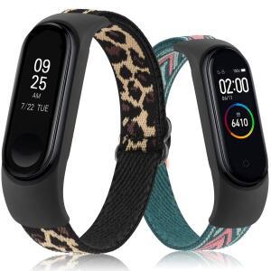 Xiaomi Mi Band 6 5 4 3 밴드 용 탄성 나일론 스트랩 7 교체 조절 식 손목 시계