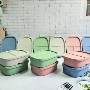 국산 실리콘 도시락통 찬합 보관용기 밀페용기 1칸 Uhj1+6iJt