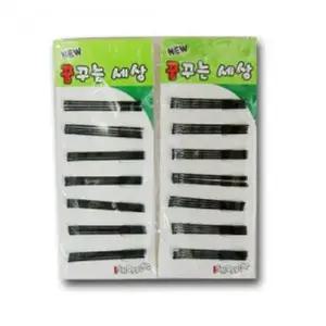 [룽스_62]잔머리 정리 헤어 집게핀 실핀 검정 머리끈 2종
