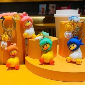 [룽스_62]오리 갸우뚱 인형 캐릭터 키링 열쇠고리 가방고리