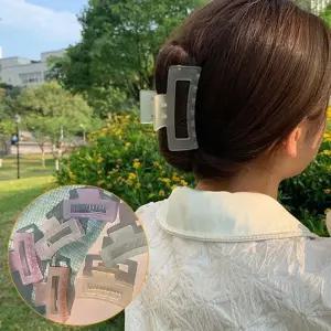 [룽스_62]여자 올림머리 바나나핀 반투명 헤어집게 집게핀