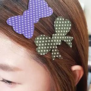 [룽스_62]고정 패드 앞머리 헤어찍찍이 머리핀 리본핀 2P