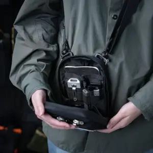 EDC 전술 미니 크로스백 블랙 보조 가방 슬링백 데일리 웨어러블 남성공구가방
