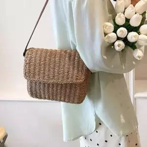 2컬러 여성 데일리 여름 라탄백 크로스백 밀짚 숄더백