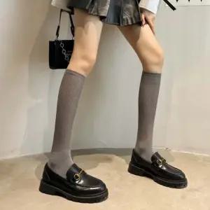 시스루 골지 4컬러 니삭스 롱 주름 하이틴 교복양말