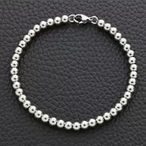 골드 써지컬스틸 비드 공용 4mm 패션팔찌 골드팔찌 체인 커플-WFO9SR7