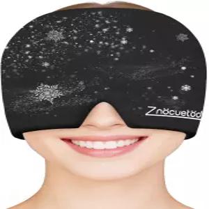 ZNoCuetoD 편두통 두통 캡 모자 풀 헤드 스 팩 랩 쿨링 젤 비니 핫/콜드 컴프레시 숙취 해소 스트레스 긴장