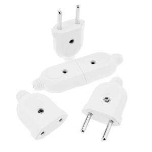 남성/여성 EU 플러그 10A 남성 교체 콘센트 Rewireable Schuko Electeical 소켓 전원 연장 케이블 용 유로