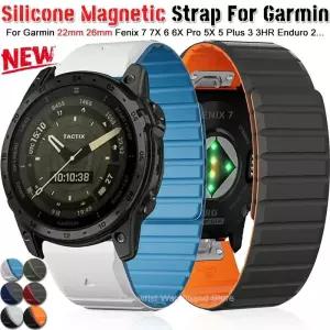 가민피닉스 Garmin Fenix 7 7x6 6X Pro 5X 5 Pro용 자석 실리콘 스트랩 Gen 2 Enduro Descent Mk1 밴드용