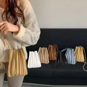 [하프클럽/]여성 플리츠 미니 크로스백 데일리 숄더백 파우치형