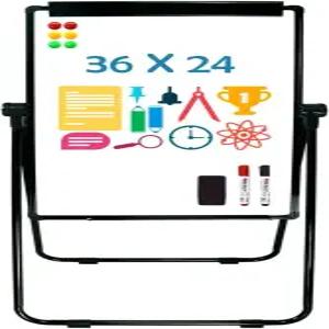 스탠드 플립차트 이젤 높이 조절 가능한 36x24인치 교실 유치원 홈스쿨 레스토랑 및 프레젠테이션에 적합한