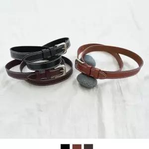 [하프클럽/]TBZ 남녀공용 스티치 소가죽 벨트