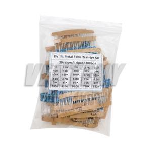 150PCS 300PCS 1/2W 1W 2W 3W 저항 1% 금속 필름 분류 키트 세트 30 값 1R~750R 1K~820K Ohm