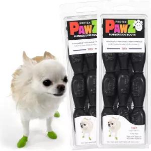 작은 발을 위한 PawZ 고무 개 부츠 - 전천후 방수 신발 비 눈 진흙 및 뜨거운 포장을 미끄럼 방지 트랙션