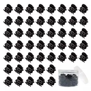 50 PCS 미니 헤어 클로 클립 뱅스 강력 그립 다기능 클램프 블랙