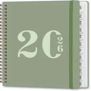 2026 플래너 주간 및 월간 캘린더 의제집 2026년 1월 - 12월 사무용품 책상 액세서리용 하드커버 기획 학술