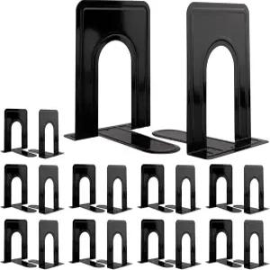 Jeckis 20pcs 금속 책꽂이용 6.6 x 5.7 5 블랙 헤비 듀티 일반 대형 지원 도서관 오피스 홈 10쌍
