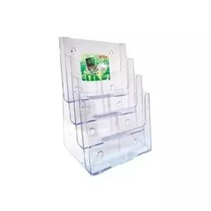 고품질 세모네모 A4꽂이 4단 A4004 아크릴꽂이 POP꽂이 안내판 W15177C