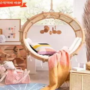 라탄 발리그네 정원 발코니 해먹 나무색 테라스 행잉