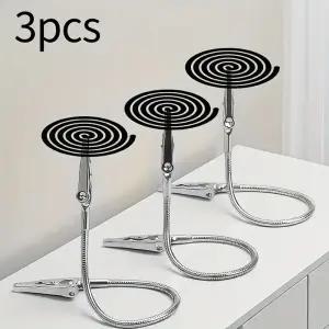 3pcs 양면 모기 향 클립 범용 악어 브래킷 깨진 확장 호스