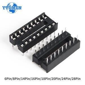 10PCS IC 시트 DIP 소켓 어댑터 솔더 DIY 6핀 8핀 14핀 20핀 24핀