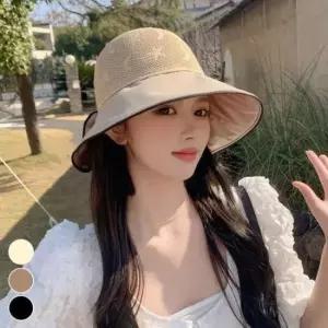 배색 비치캡 메쉬 버킷햇 별달