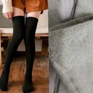 두꺼운 기모 오버 니삭스 여성 겨울 오버 니삭스 양말 무릎