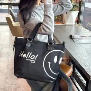 귀여운 스마일 데일리 여성 숄더백 튼튼한 소재 숄더백
