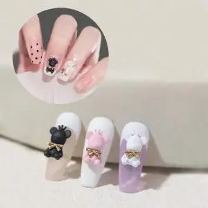 네일아트 럭셔리 명품 귀여운 곰돌이 니트 파츠 3종 명품파츠 럭셔리스톤 (W9A4708)
