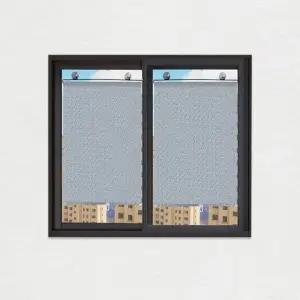 롤 블라인드 창문 방염 암막스크린 실버 37X125cm 붙이는커튼 (WBA3442)