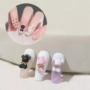 네일아트 럭셔리 명품 귀여운 곰돌이 니트 파츠 3종 명품파츠 럭셔리스톤 (W9A4708)