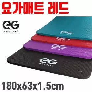 요가매트 15mm 1.5cm 레드 운동기구 충격흡수매트 스포츠 체조 운동용
