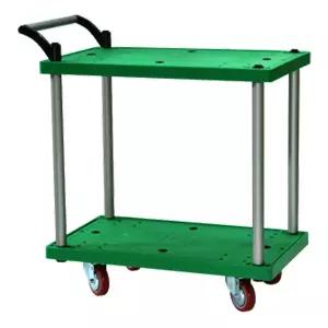 [대일] 엘카 2단 데크트럭 구르마 대차 손수레 녹색 (소) - 750 x 450mm