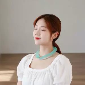 여름 등산 낚시용 아이스 넥쿨러 골드 재사용 가능한 목걸이 냉각밴드
