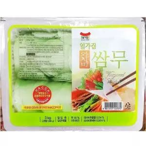 업소용 식자재 일가집 와사비 쌈무 3kg X4 냉장보관
