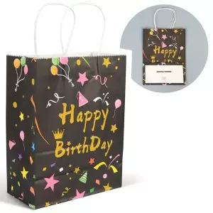 종이쇼핑백 생일축하 선물백 대 블랙 쇼핑백 종이 포장 선물 가방