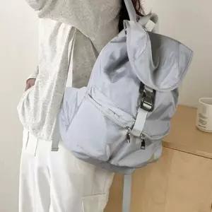 남여공용 가방 지퍼 백팩 남녀공용 심플 포켓 데일리
