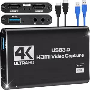 PS4/PC/OBS/카메라와 함께 스트리밍을 위한 캡처 카드 닌텐도 스위치 비디오 게임 4K 1080P 60FPS HDMI에서