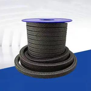 펌프 밸브 또는 기계식 씰 글랜드 스템 씰용 10피트 길이 흑연화 확장 PTFE 흑연 브레이드 압축 패킹 1/4 x
