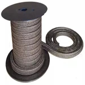 Minseal 1200 - 펌프 글랜드 밸브 스템 또는 기계적 씰용 흑연화 확장 PTFE 흑연 브레이드 압축 패킹 크기