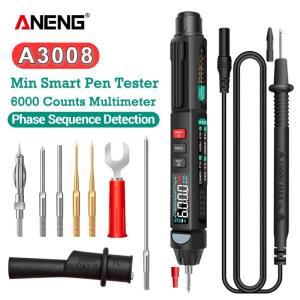 ANENG A3008 디지털 멀티미터  펜 6000 카운트 자동 스마트 센서 전기 AC/DC 전압 비접촉 테스터 연필