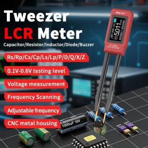 ZTMD2LCR 스마트 핀셋 LCR 디지털 브리지 테스터: 저항  커패시턴스  인덕턴스  다이오드  전압의 원키 측