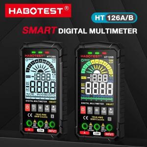 HABOTEST HT126A/HT126B 600V 디지털 멀티미터 자동 범위 DMM 전압계 True RMS AC DC NCV 측정기 카운트 멀