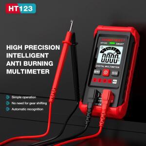 HABOTEST HT123 디지털 멀티미터 AC/DC 전압 저항 연속성 측정 테스터 NCV 백라이트 스마트