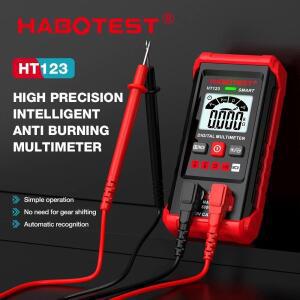 HABOTEST HT123 디지털 멀티미터 AC/DC 전압 저항 연속성 측정 테스터 백라이트가 있는 NCV 스마트